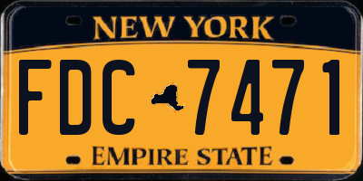 NY license plate FDC7471