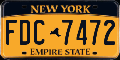 NY license plate FDC7472