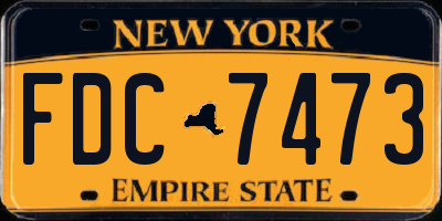 NY license plate FDC7473