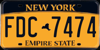NY license plate FDC7474