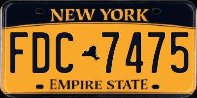 NY license plate FDC7475