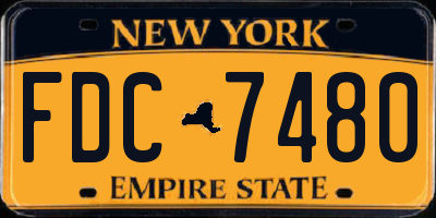 NY license plate FDC7480
