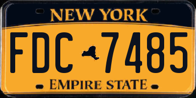 NY license plate FDC7485