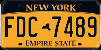 NY license plate FDC7489