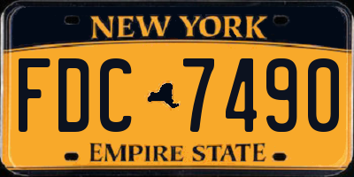 NY license plate FDC7490