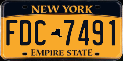 NY license plate FDC7491