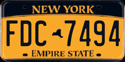 NY license plate FDC7494