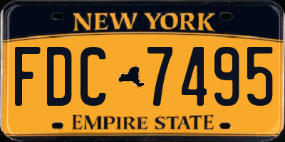 NY license plate FDC7495