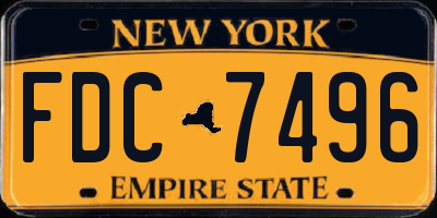 NY license plate FDC7496