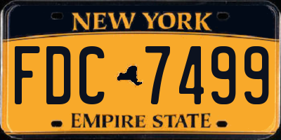 NY license plate FDC7499