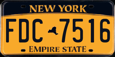 NY license plate FDC7516