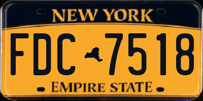 NY license plate FDC7518