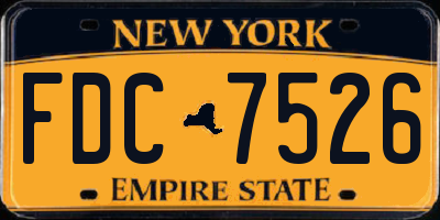 NY license plate FDC7526