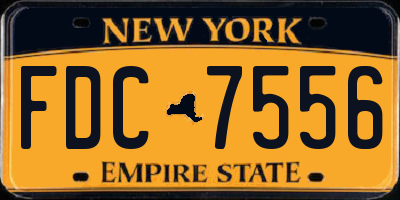 NY license plate FDC7556