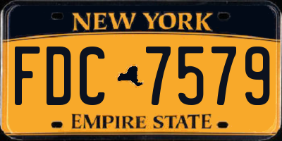 NY license plate FDC7579