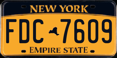 NY license plate FDC7609