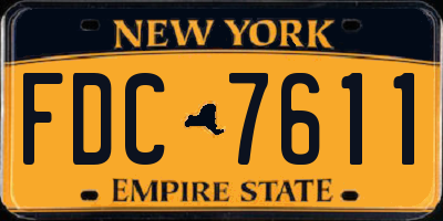 NY license plate FDC7611