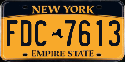 NY license plate FDC7613
