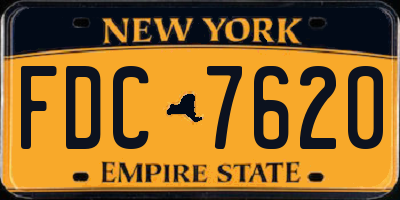 NY license plate FDC7620