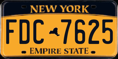 NY license plate FDC7625