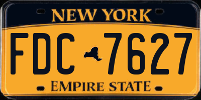 NY license plate FDC7627