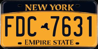 NY license plate FDC7631