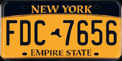 NY license plate FDC7656