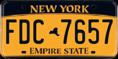 NY license plate FDC7657