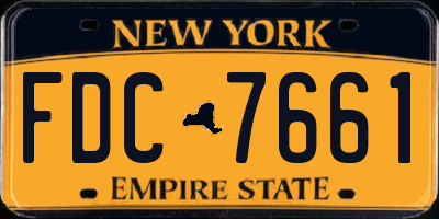 NY license plate FDC7661