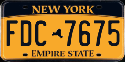 NY license plate FDC7675
