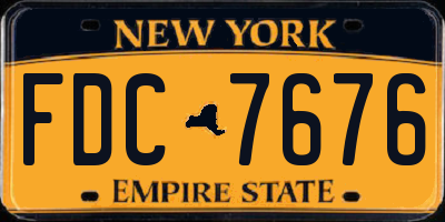 NY license plate FDC7676