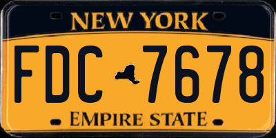 NY license plate FDC7678