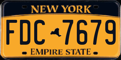 NY license plate FDC7679