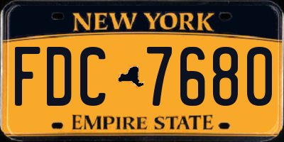 NY license plate FDC7680