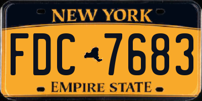 NY license plate FDC7683