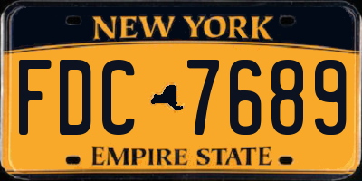 NY license plate FDC7689
