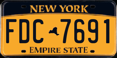 NY license plate FDC7691