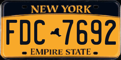 NY license plate FDC7692