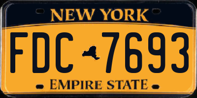 NY license plate FDC7693