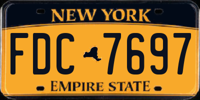 NY license plate FDC7697