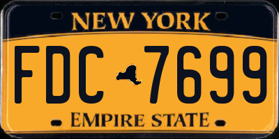 NY license plate FDC7699