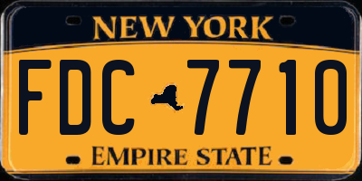 NY license plate FDC7710