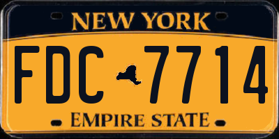 NY license plate FDC7714
