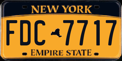 NY license plate FDC7717