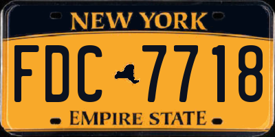 NY license plate FDC7718