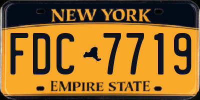 NY license plate FDC7719