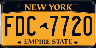 NY license plate FDC7720