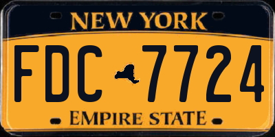 NY license plate FDC7724