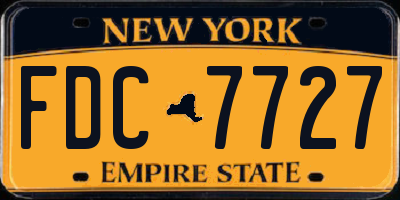 NY license plate FDC7727