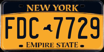 NY license plate FDC7729